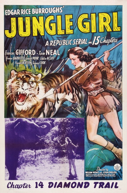 Jungle Girl Us Poster Art Inset: Frances Gifford; Chapter 14: 'Diamond Trail' 1941 Movie Poster Masterprint - Item # VAREVCMCDJUGIEC005H