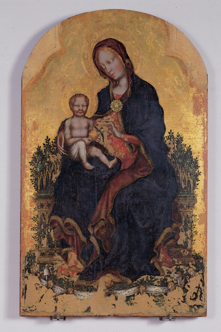 Gentile Di Niccol Known As Gentile Da Fabriano Madonna And Child With Angels 15Th Century Tempera On Board Italy Umbria Perugia National Gallery Of Umbria Everett CollectionMondadori Portfolio Poster Print - Item # VAREVCMOND034VJ767H