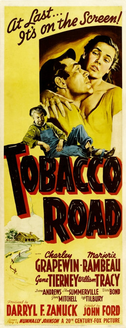 Tobacco Road From Left: Charley Grapewin Ward Bond Gene Tierney 1941 Tm And Copyright ??20Th Century Fox Film Corp. All Rights Reserved/Courtesy Everett Collection. Movie Poster Masterprint - Item # VAREVCM4DTOROFE001H