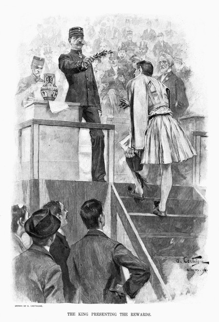 Olympic Games, 1896. /Nking George I Of Greece Presenting The Awards At The First Modern Olympic ...