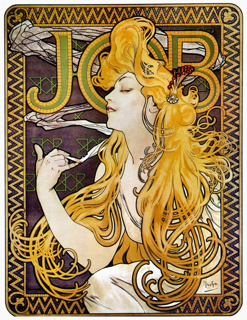 Mucha: Cigarette Papers. /Nfrench Lithograph Advertising Poster