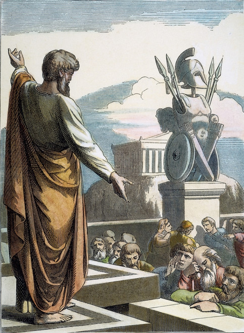 Saint Paul At Athens. /Nsaint Paul Preaching At Athens (Acts 17:22