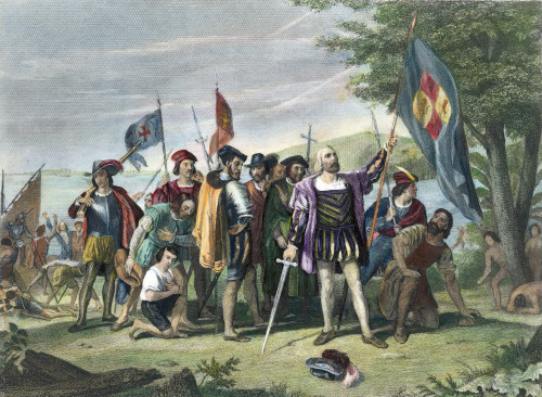 Columbus: San Salvador, 1492. The Landing Of Christopher Columbus