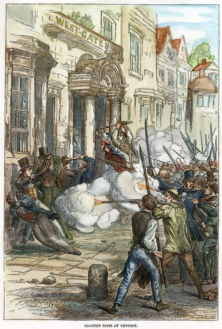 England: Chartist Riot. /Nthe Chartist Riot At Newport, 4 November 1839 ...