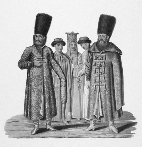 Russia: Boyars. /Ncostume Of The Boyars In The 17Th Century. 19Th ...