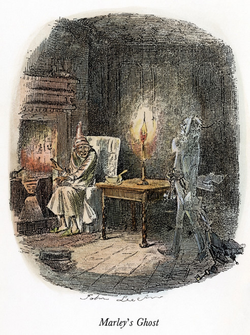 A Christmas Carol 1843 TIPS2020年限定インク Dickens: Christmas Carol, 1843. 'Marley'S Ghost.' Etching By John