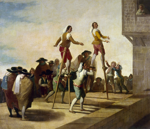 Goya: Stilt-Walkers, C1791. /Nthe Stilt-Walkers. Oil On Canvas
