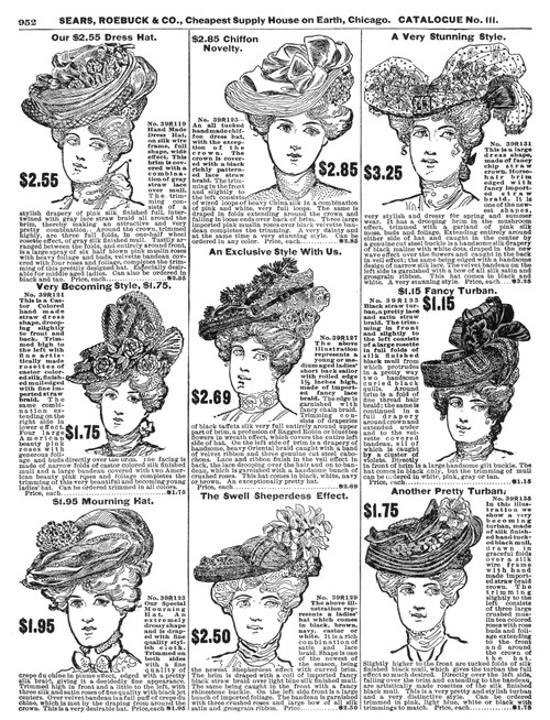 Women'S Hats, 1902. /Nfrom The MailOrder Catalog Of Sears, Roebuck