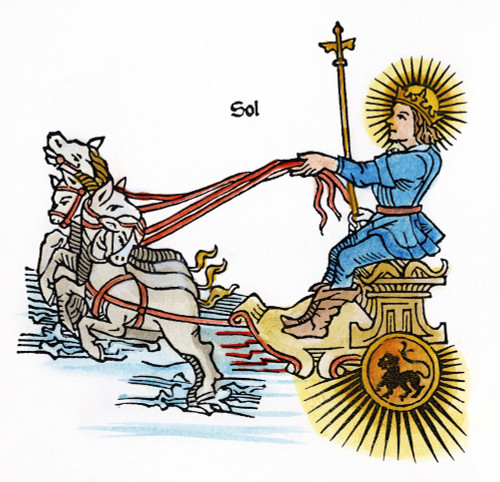 Sun God Helios, Or Sol. /Nrepresentation Of The Sun God, Helios Or