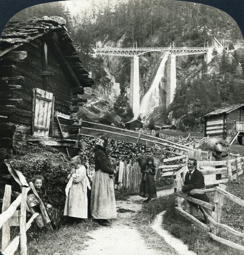 Switzerland: Chalets. /N'Swiss Peasants And Their Rude Chalets Near The ...