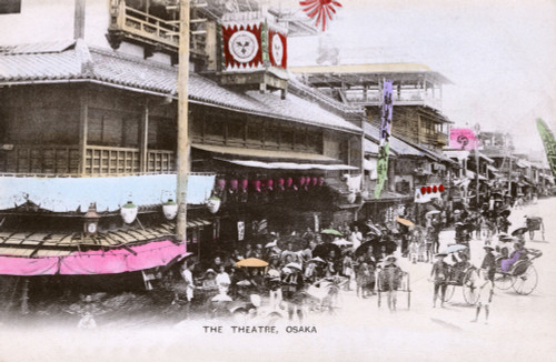 The Theatre On Dotonbori Osaka Japan Poster Print By Mary Evans Grenville Collins Postcard Collection Item Varmel Posterazzi