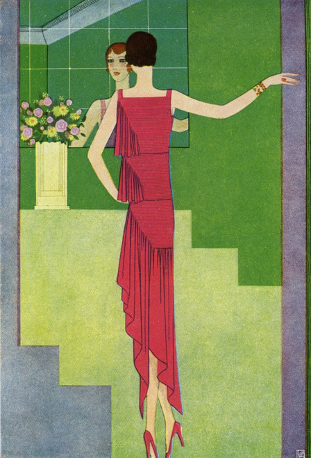 slim fit dress slacks Art deco gown  DALIA MACPHEE