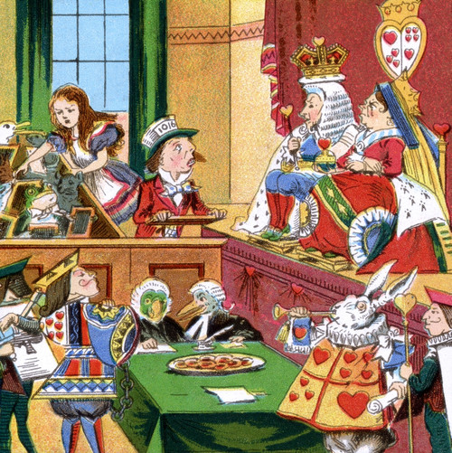Alice In Wonderland Alice In The Courtroom Poster Print By Mary Evans ...