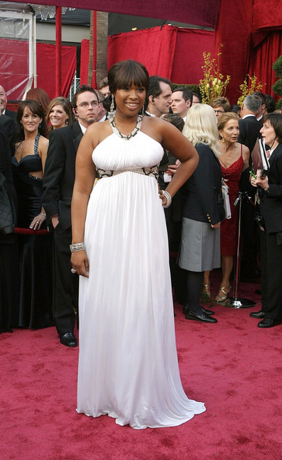 open lace back dress Jennifer Hudson Plunging Glitter Red Carpet Dress 2007 Sag Awards