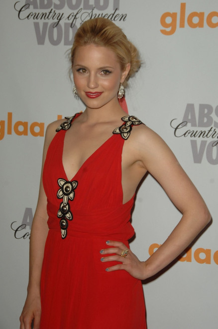 open lace back dress Dianna Agron Red Dress Sweet 16 Glee Dress In Los Angeles  Hoprom