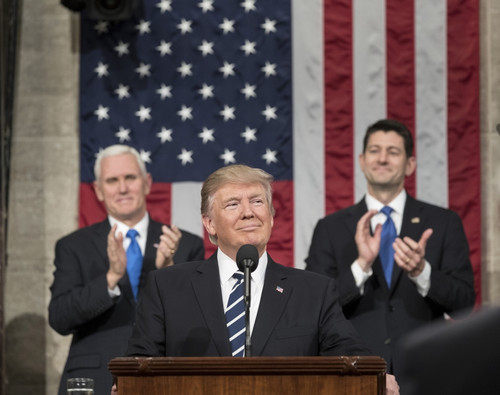 President Donald Trump Delivers His First Address To A Joint Session Of ...