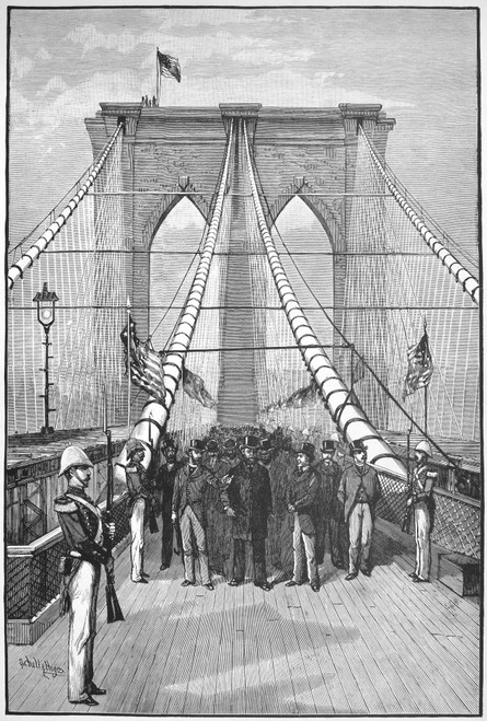 Brooklyn Bridge Opening. /Npresident Chester Alan Arthur And His