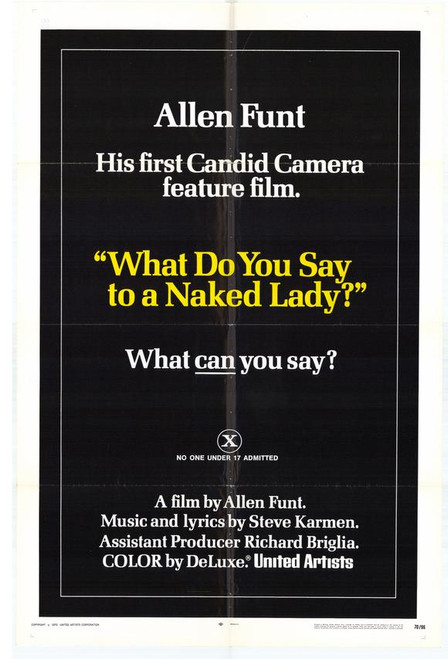 What Do You Say to a Naked Lady? Movie Poster Print (11 x 17) - Item