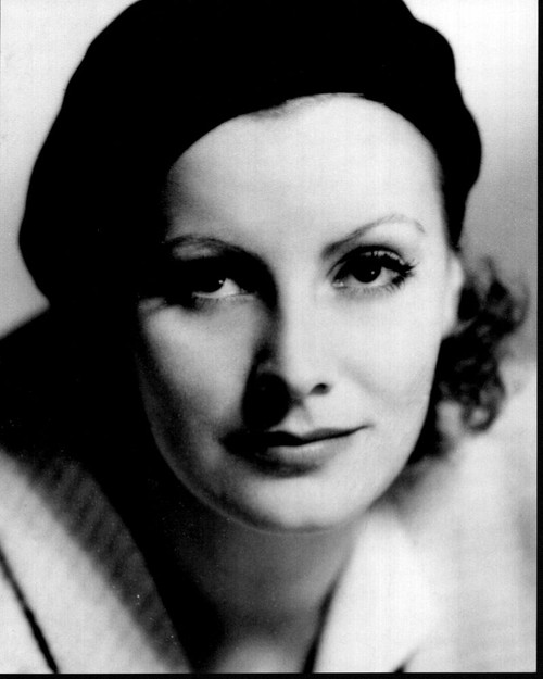 Greta Garbo Headshot In Sweater And Beret Black And White Photo Print ...