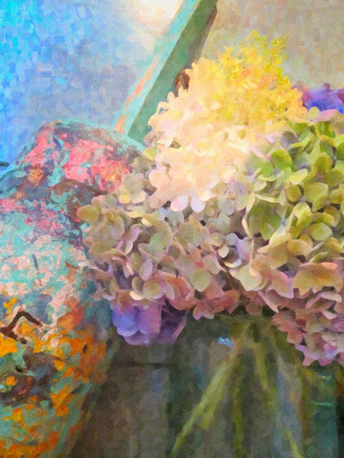 Still Life with Hydrangeas and Buoy Poster Print - GST - Posterazzi