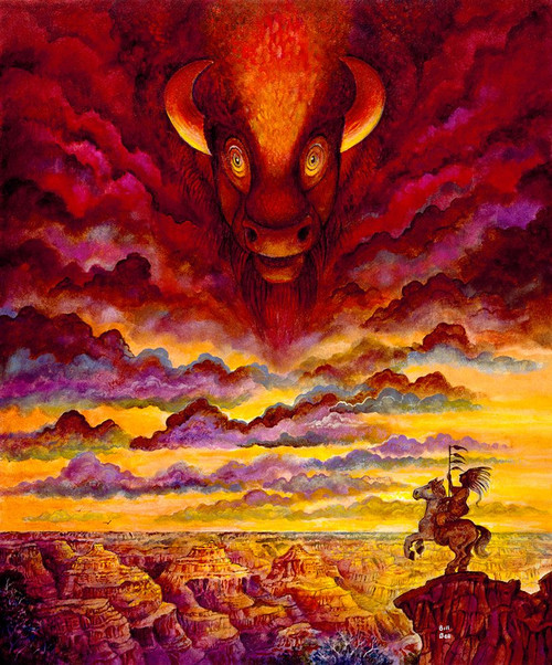 Raging Buffalo Poster Print - Bill Bell - Posterazzi