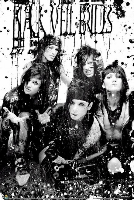 BLACK VEIL BRIDES 表紙 額縁付き 送料無料 Black Veil Brides Black & White Poster Poster Print - Item