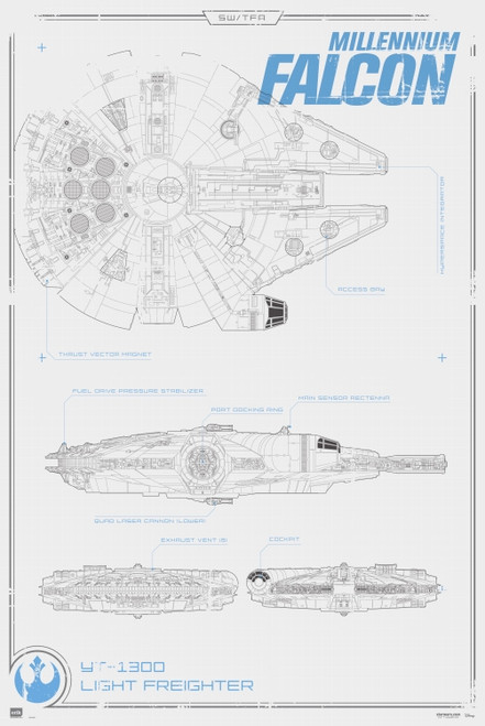 Star Wars Millennium Falcon Poster Poster Print Item