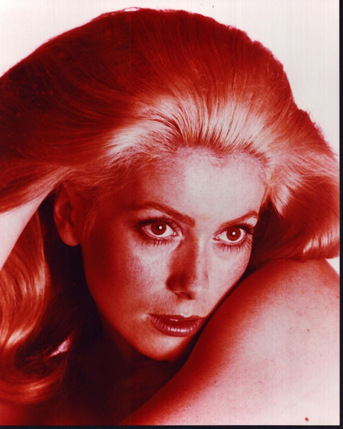 Catherine Deneuve Close Up Red Tint Photo Print - Item # MVM70185