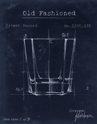 Custom Barware Blueprint I Poster Print - Ethan Harper