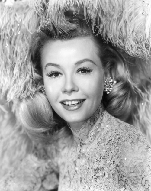 White Christmas, Vera-Ellen, 1954 Canvas Print by Everett | Smiling Woman with Feathered Hat