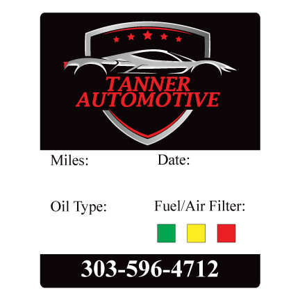 Oil Change Stickers| Northglenn, Thornton, Colorado | Print Shop | Oil ...