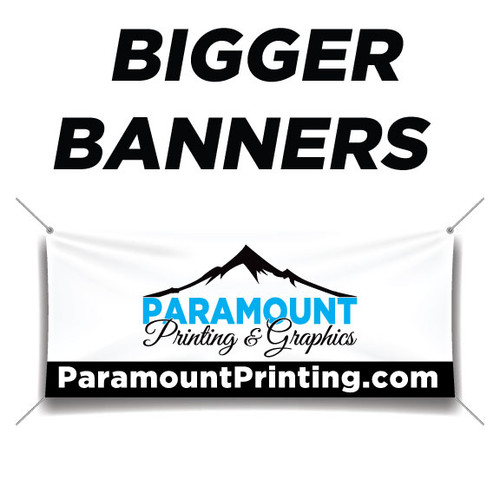 Vinyl banners over 5ft both directions"