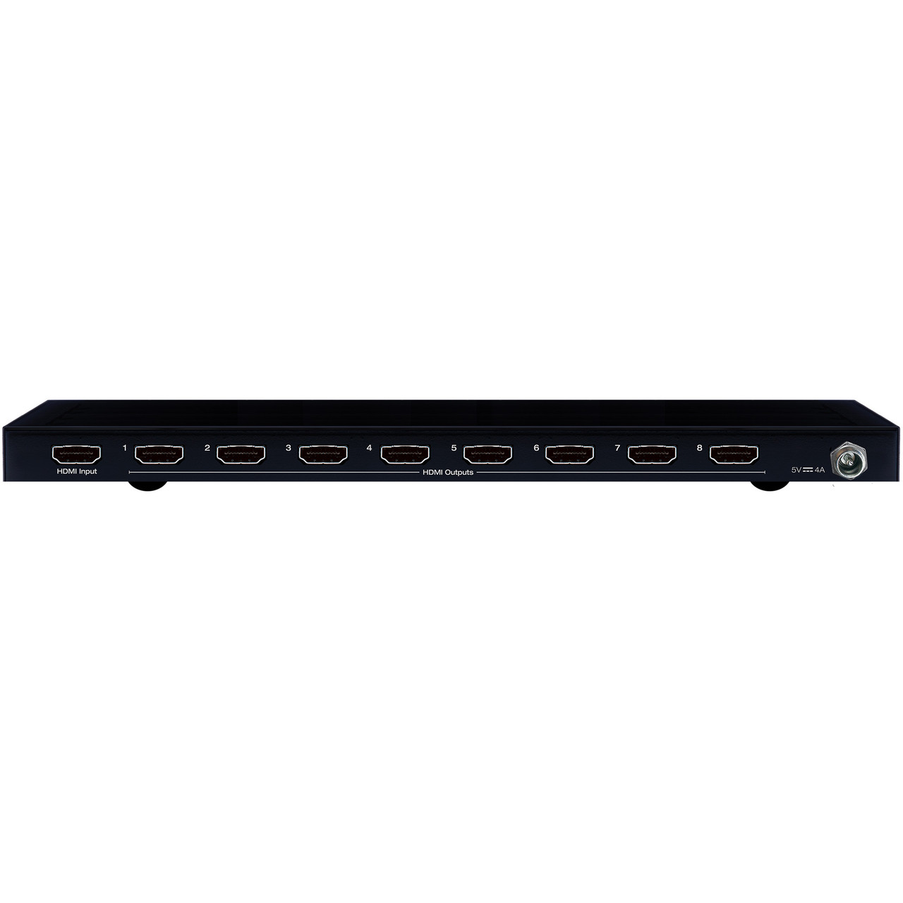 Side view of the Key Digital KD-DA1x8 HDMI distribution amplifier.