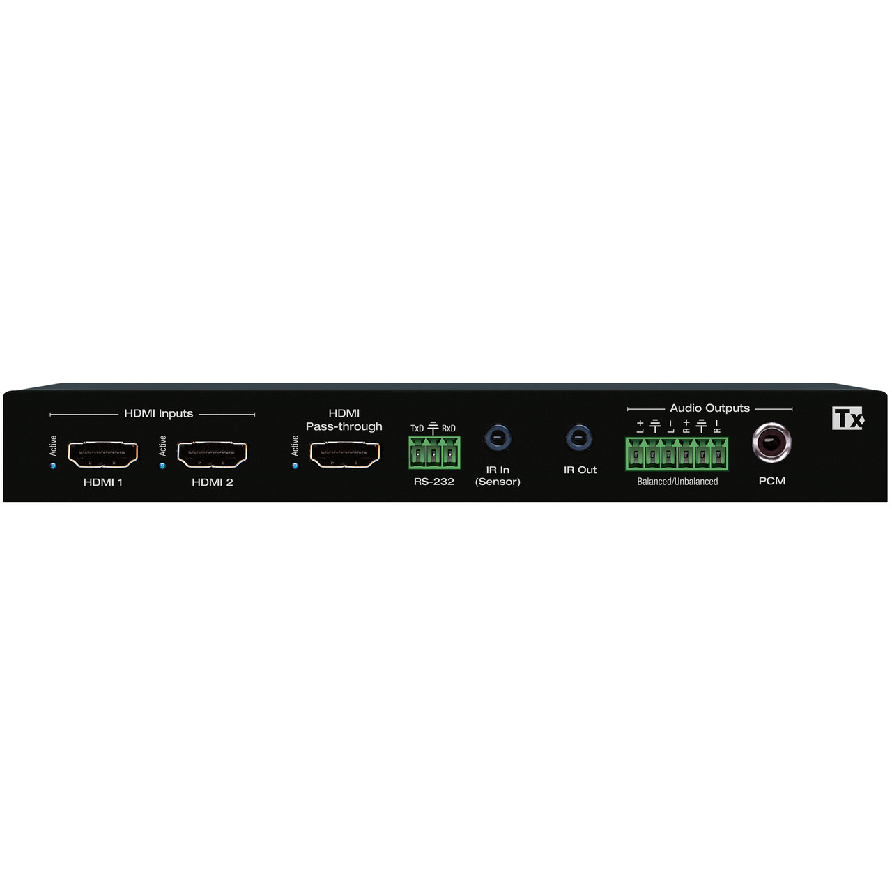Rear view showing the connection ports.