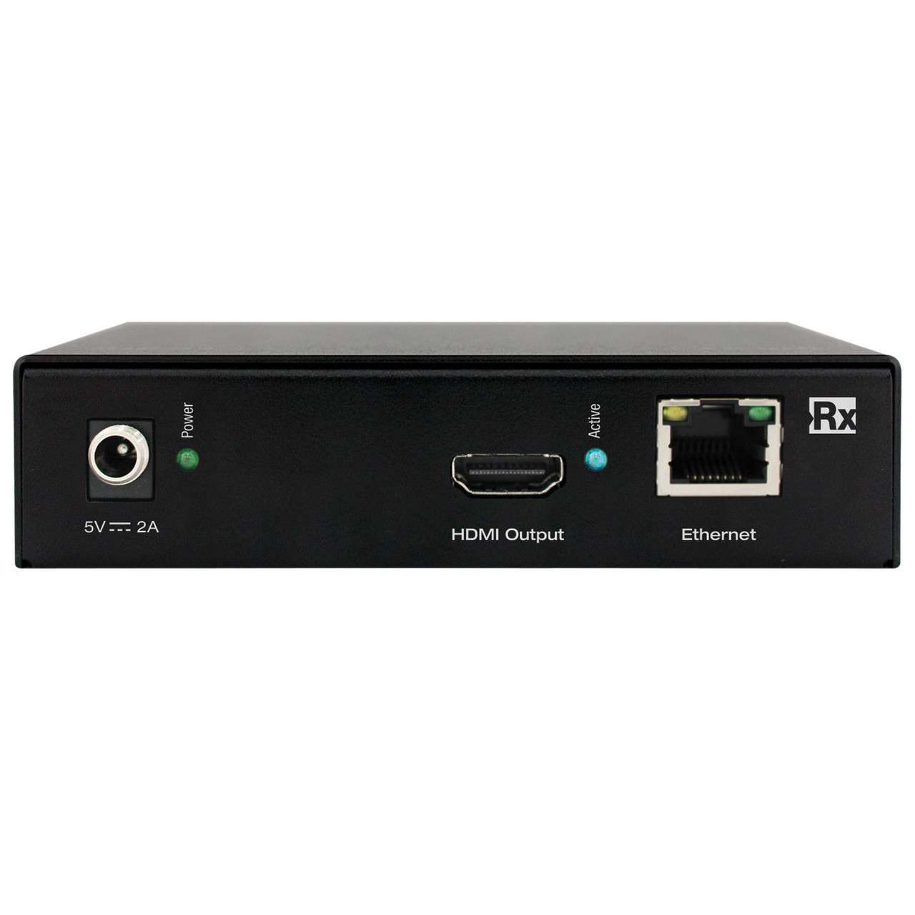 Rear view of the Key Digital KD-IP1080Rx, displaying all available connection ports including HDMI and Ethernet.
