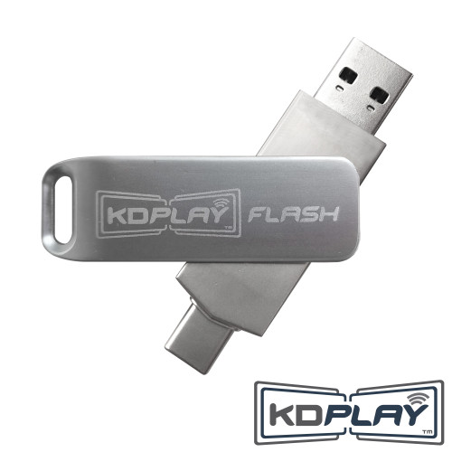 Front view of the Key Digital KD-BYODFD flash drive.
