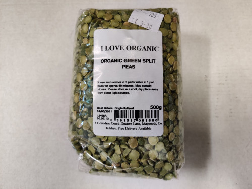 I Love Organic Green Split Peas