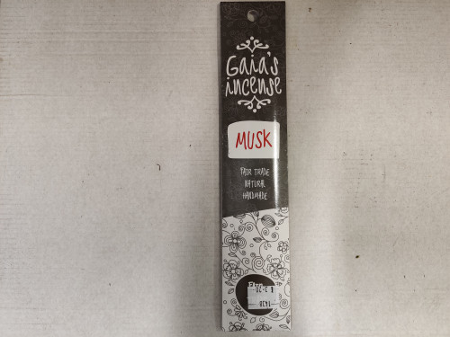 Gaia's Incense Fair Trade Musk 15 sticks