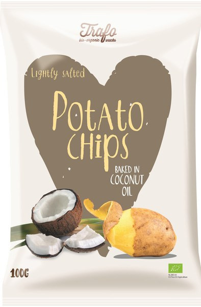 Trafo Organic Potato chips baked in coconut oil 100g