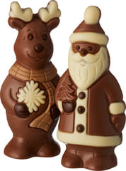 De Schutter Chocolate Santa and Reindeer 2x50g