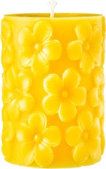 Beeswax-candle pillar candle flowers De Muisjes