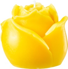 Beeswax-candle large rose De Muisjes  90g