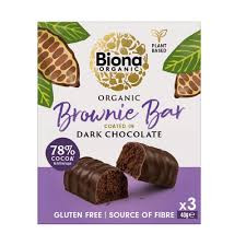 Biona Dark Choc Brownie Bar (Org) 120g