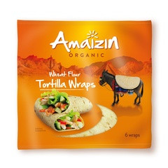 Organic Amaizin Tortilla wraps wheat flour 6pc