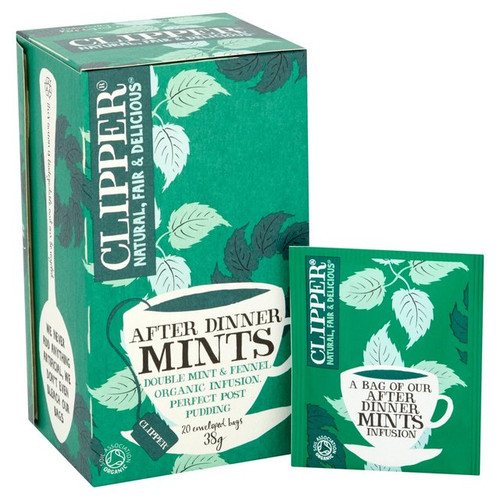 Clipper Organic After Dinner Mints Tea 20 Enveloped Bags 38g