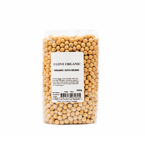 I Love Organic Soya Beans 500g