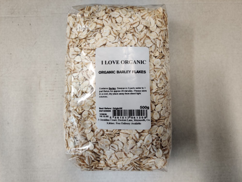 I Love Organic Barley Flakes 500g