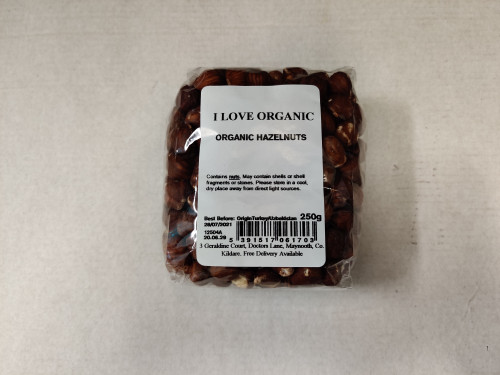I Love Organic Hazelnuts 250g