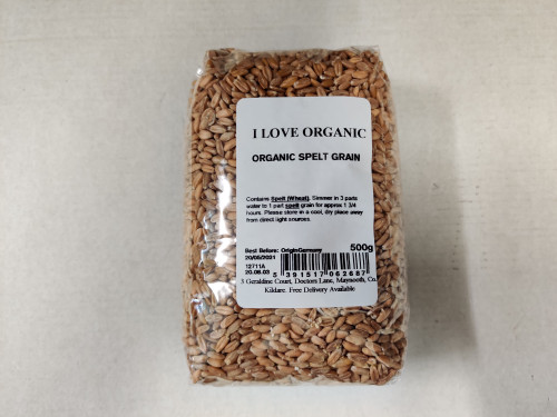 I Love Organic Spelt Grain 500g