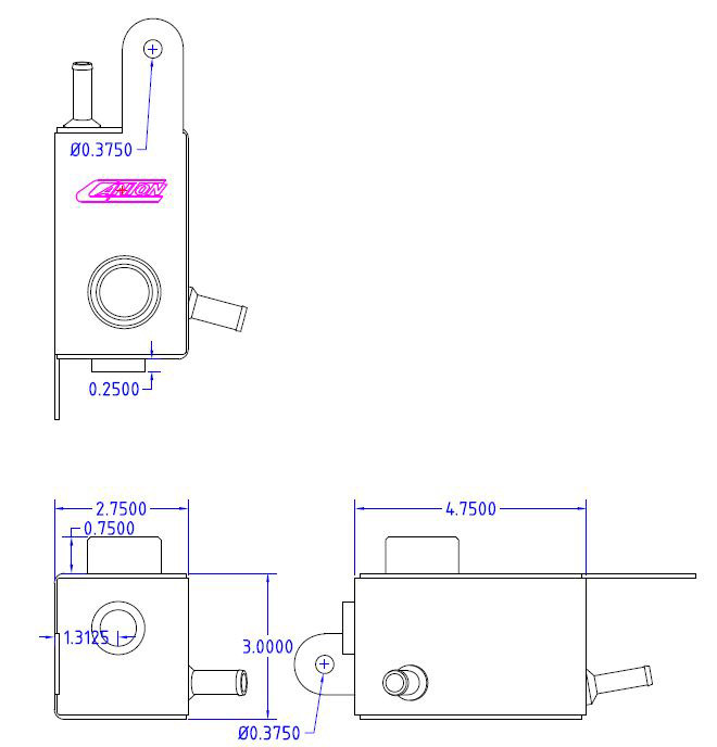 Canton Racing Products 77-284 Power Steering Tank